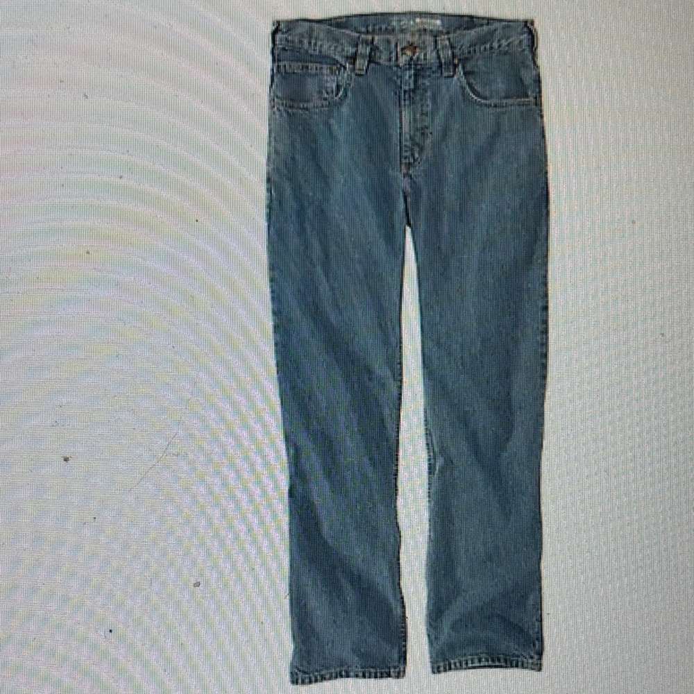 Carhartt Men’s Relaxed Fit Blue Jeans 42x32 Workwear Cabincore Denim EUC - Picture 2 of 8